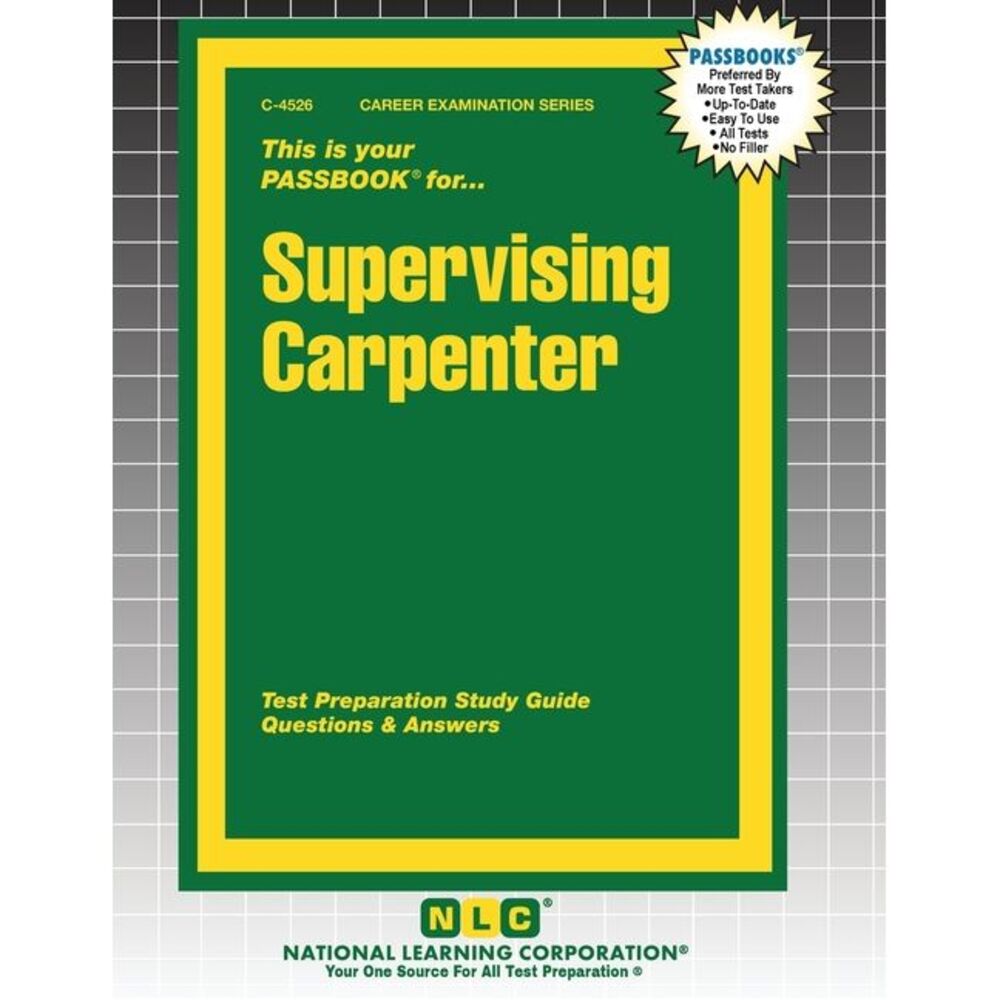 Supervising Carpenter -- Passbooks